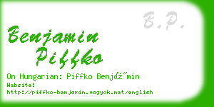 benjamin piffko business card